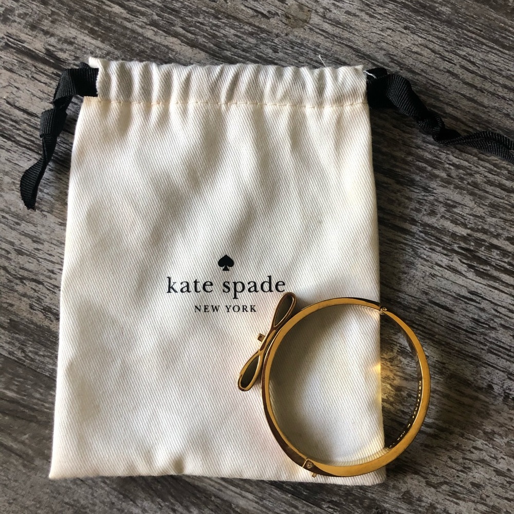 LIKE NEW- Kate Spade Pink Bow Bangle